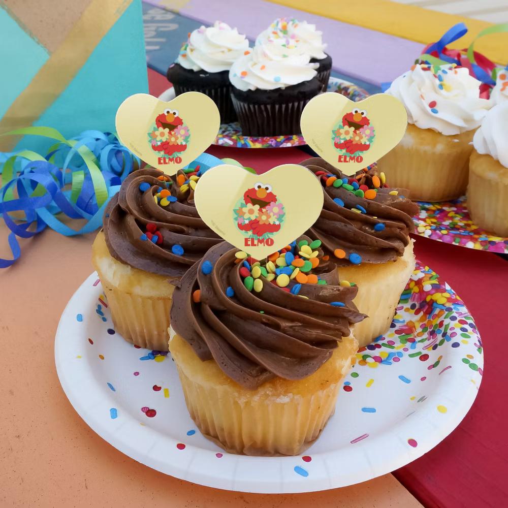 Flowers For You Cupcake Picks Toppers Decoration Set of 6 - Image 4
