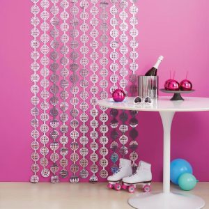Disco Foil Party Backdrop Decoration Silver