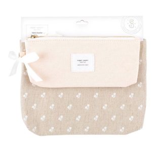 Essentials 2pk Pouch Flax Flower and Pink