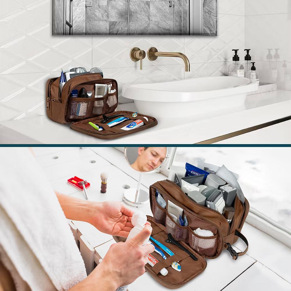 Toiletry Bag for Men, Travel Pouch Essentials Shaving Dopp Kit, Water Resistant Organizer Case Accessories - Image 55
