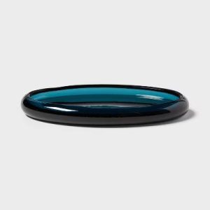 Colored Glass Bath Tray Blue