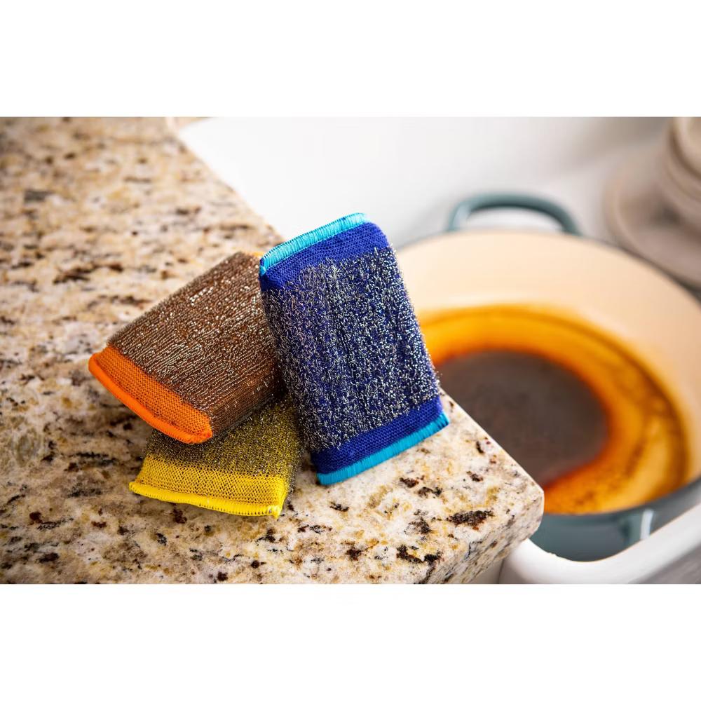 Heavy Duty Scouring Pad - 2ct: Foam, Steel Material - Image 4