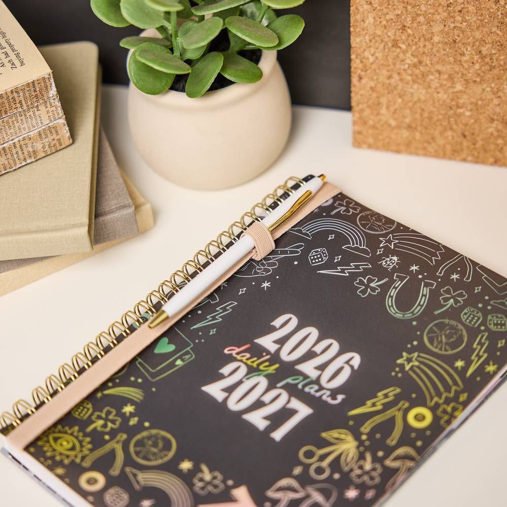 Happy Brands 6.3"x8.5" 2026-2027 Organized Lucky Day Small 12 Months Twin Loop Dated Student Planner - Image 11
