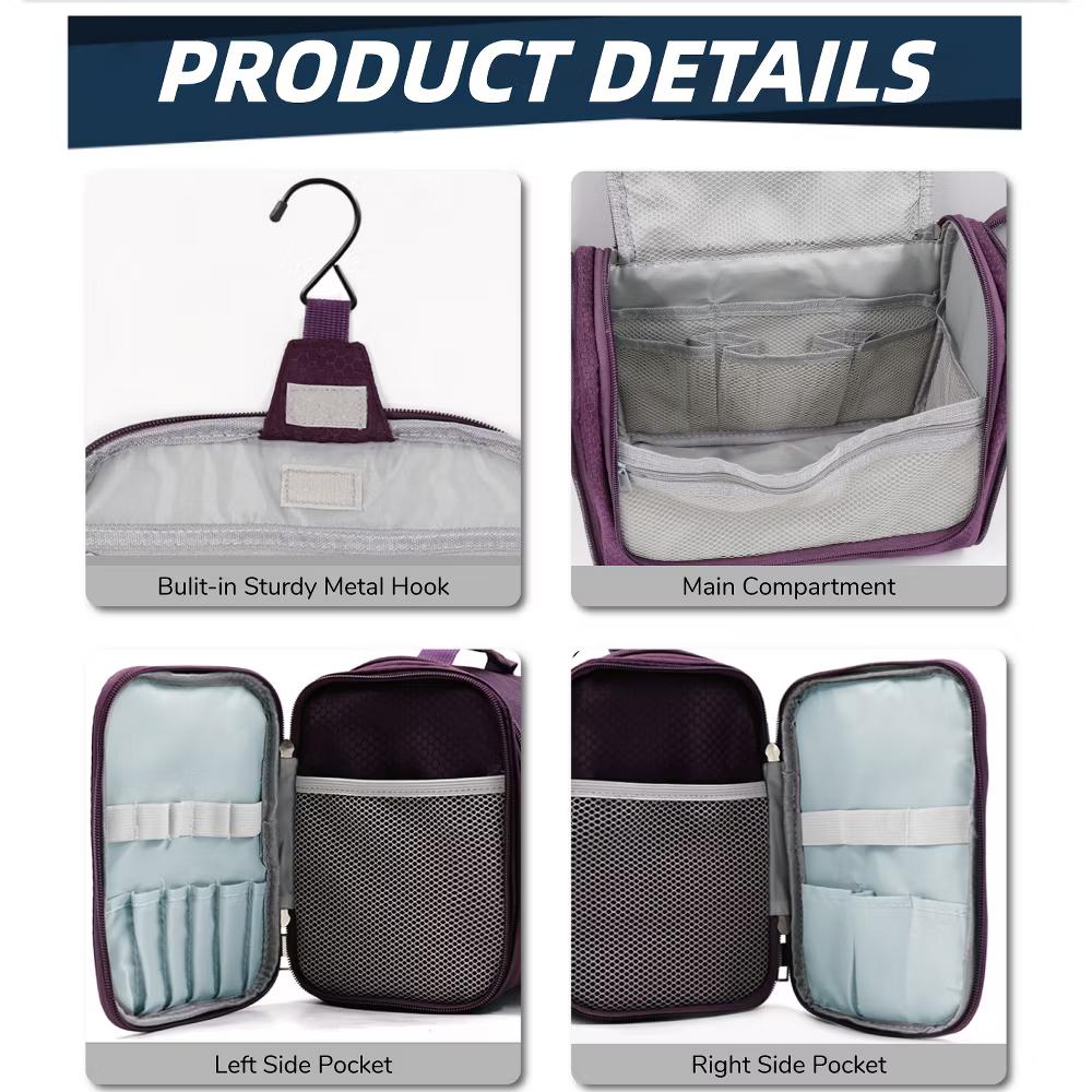 Large Capacity Toiletry Bag for Women and Men, Hanging Toiletry Organizer Cosmetics Makeup Bag - Image 51