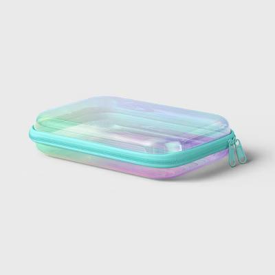 Hard Sided Zipper Pencil Case Iridescent - Image 4