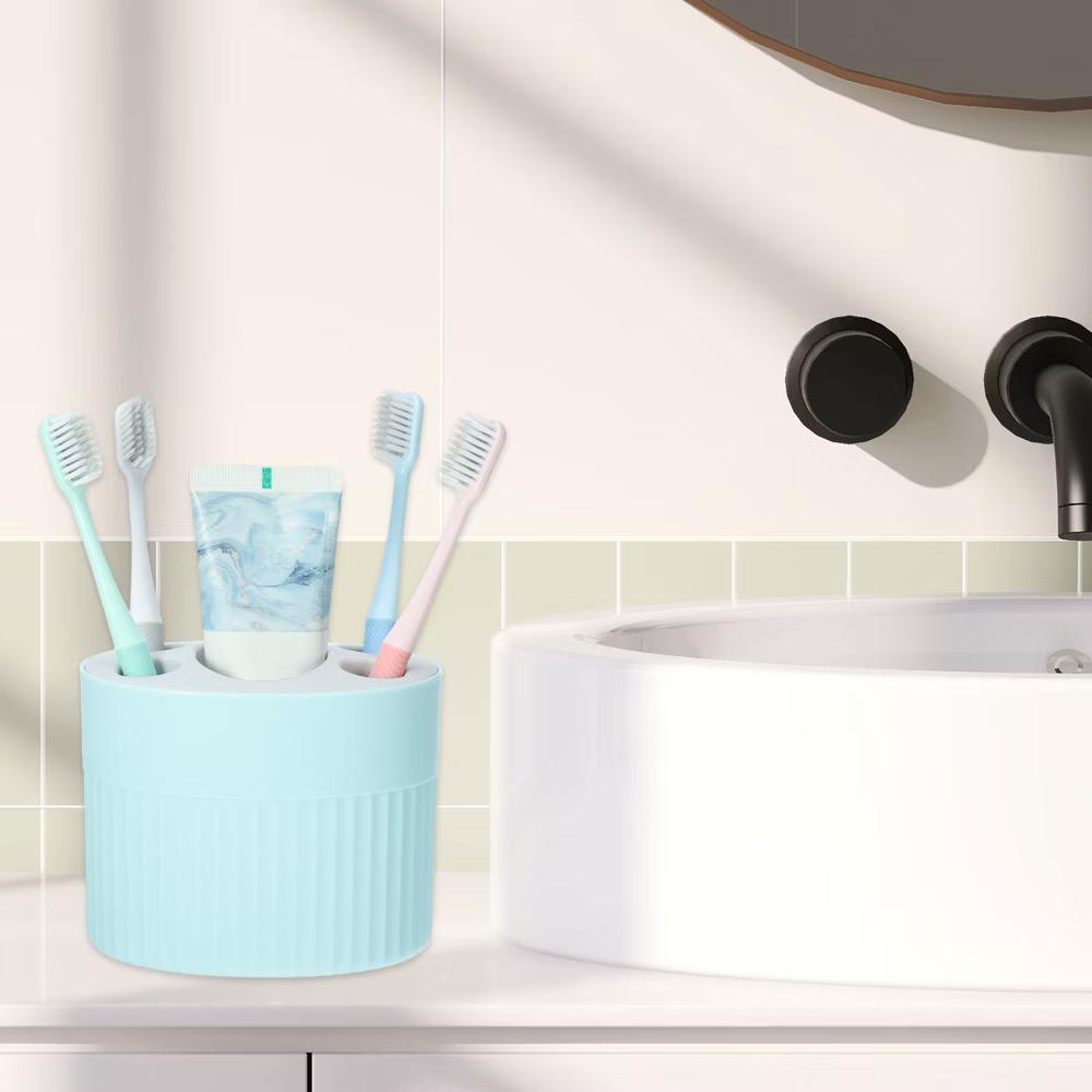 Bathroom 5-Slot Toothbrush Holders 4.69"x3.62"x3.73" 1 Pc - Image 4