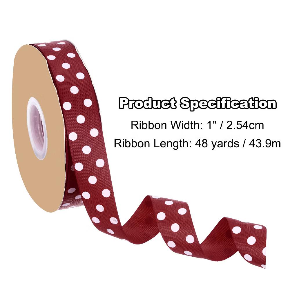 Wired Edge Craft Embellishments Polka Dot Grosgrain Ribbon 48 Yards - Image 21