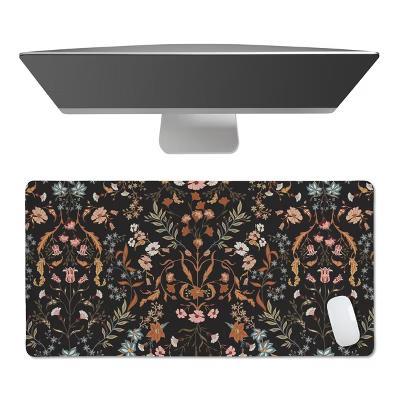 Sweet Jojo Designs Girl Large Mouse Pad Desk Mat Boho Floral Wildflower Black and Orange - Image 5
