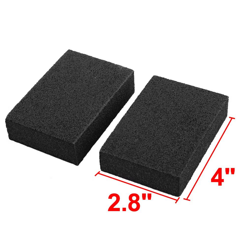 Household Washing Cleaning Brush Tool Kitchen Bathtub Pad Sponge Black 2 Pcs - Image 3