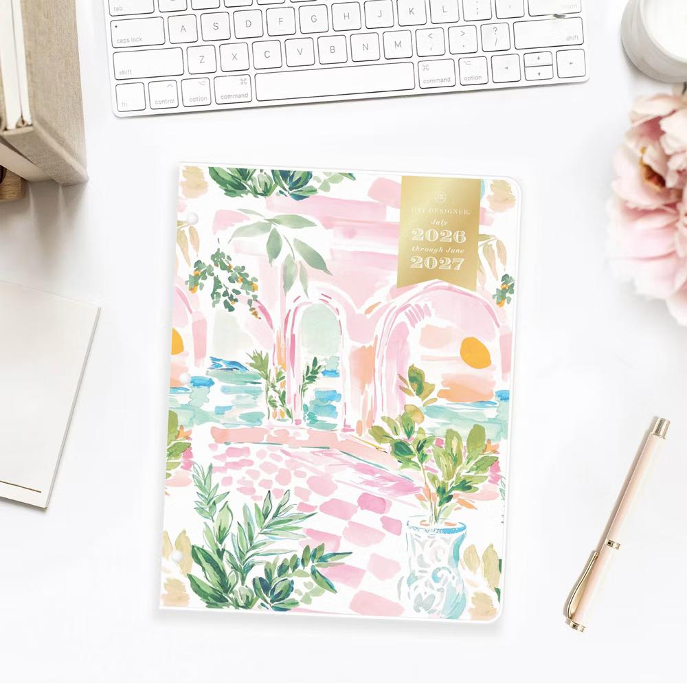 Day Designer 8.5"x11" 2026-2027 Planner Capri Clear Monthly Stapled - Image 8