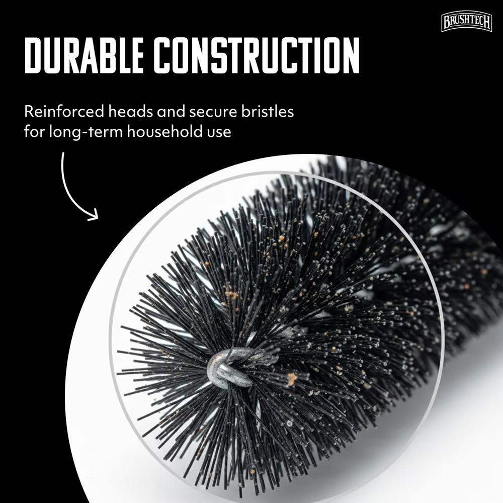 BRUSHTECH Multi-Use Brush Quartet Precision Cleaning Scrub Tools Nylon Bristles Household Workshop Brushes 4 Count - Image 5
