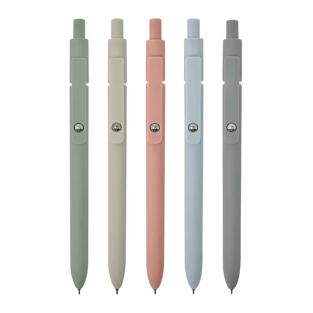Smooth Retractable Black Ink Gel Pens, 0.5mm Fine Point, for Home Office Work (Set of 5) - Image 15