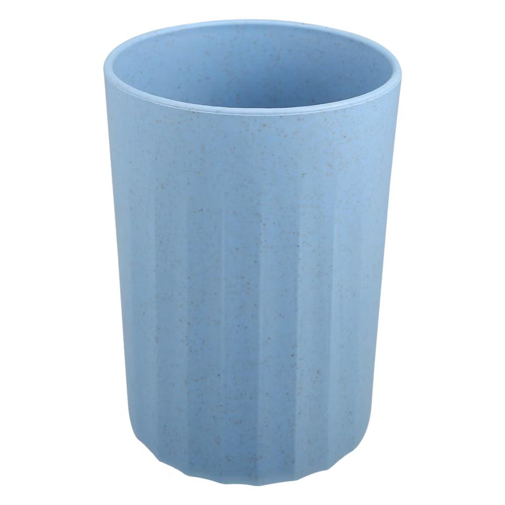 Bathroom Tumbler with Smooth Lines Wheat Straw Cup for Bathroom for Toothpaste 4.09''x2.80'' 1Pc - Image 8