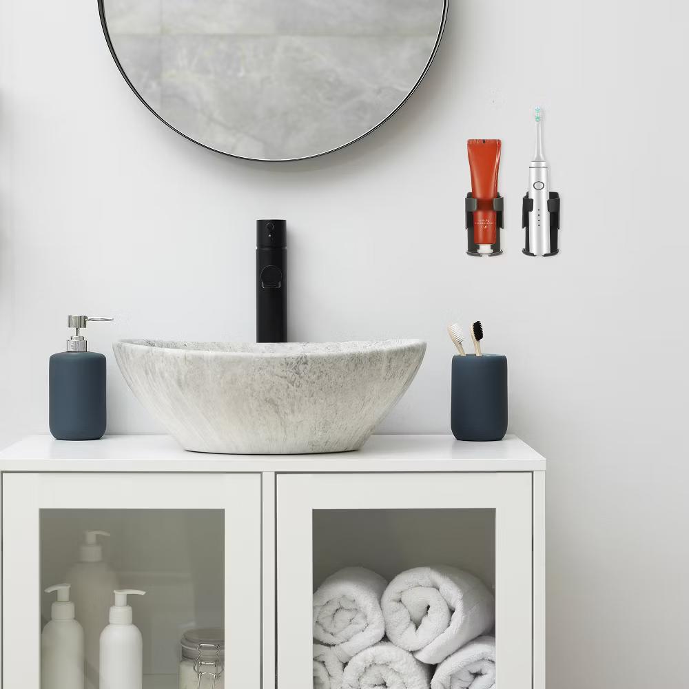Electric Toothbrush Holder, Wall Mounted Aluminum Toothbrush Organizer - Image 7