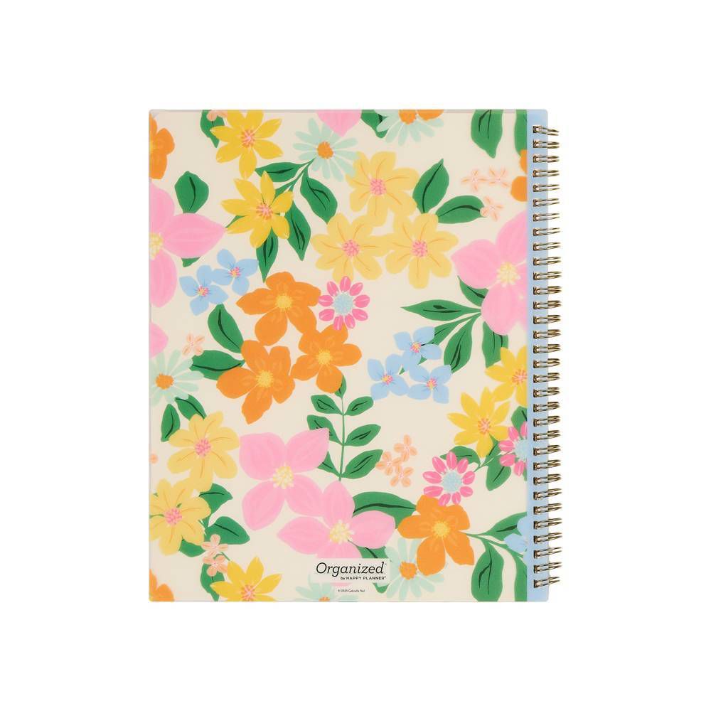 Happy Brands 2026-2027 9.375"x11.875" Organized Ditzy Garden Big 12 Months Twin Loop Dated Teacher Planner - Image 7