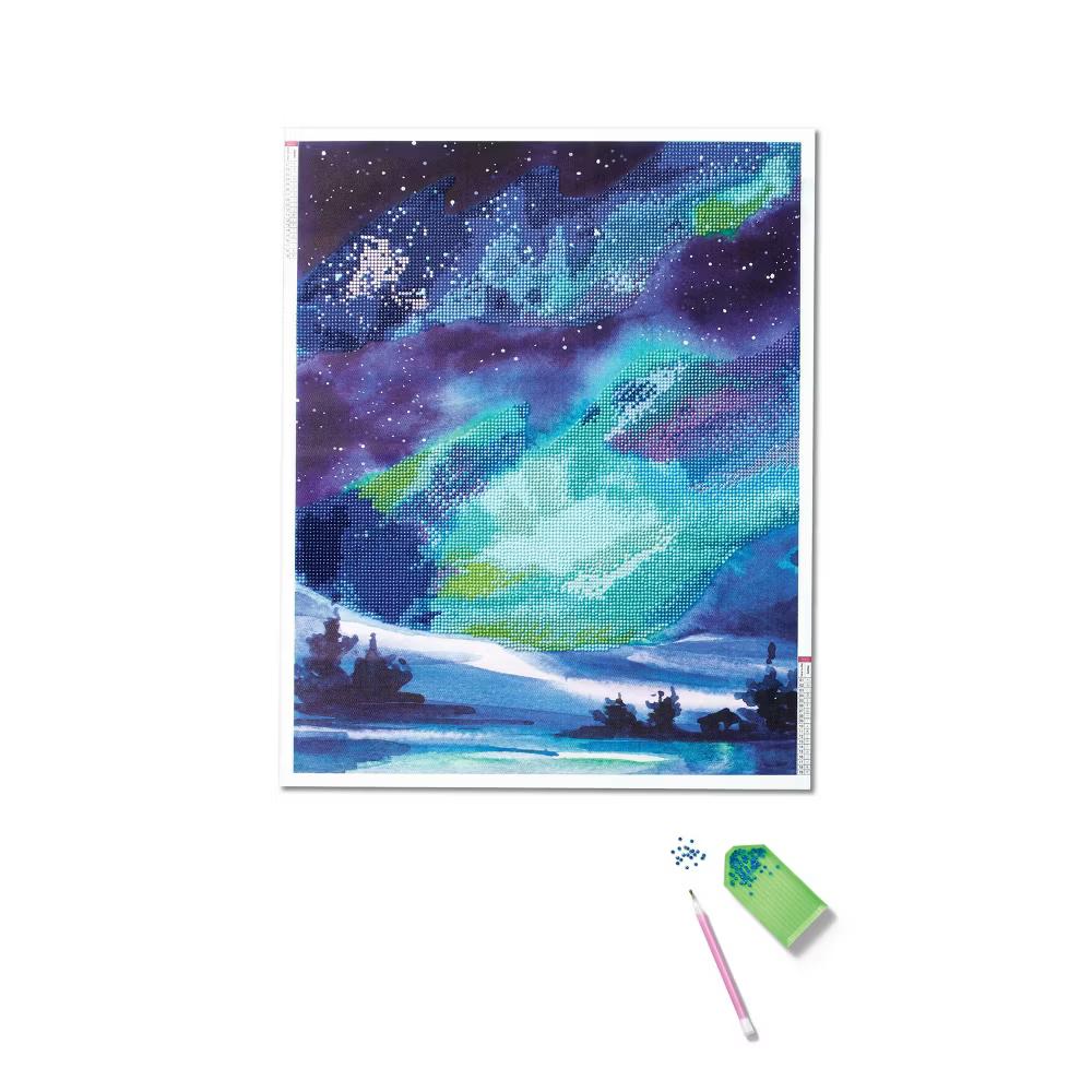 Gem by Number Galaxy Kit - DIY Art Kit with Gems & Fabric for Adult Crafting