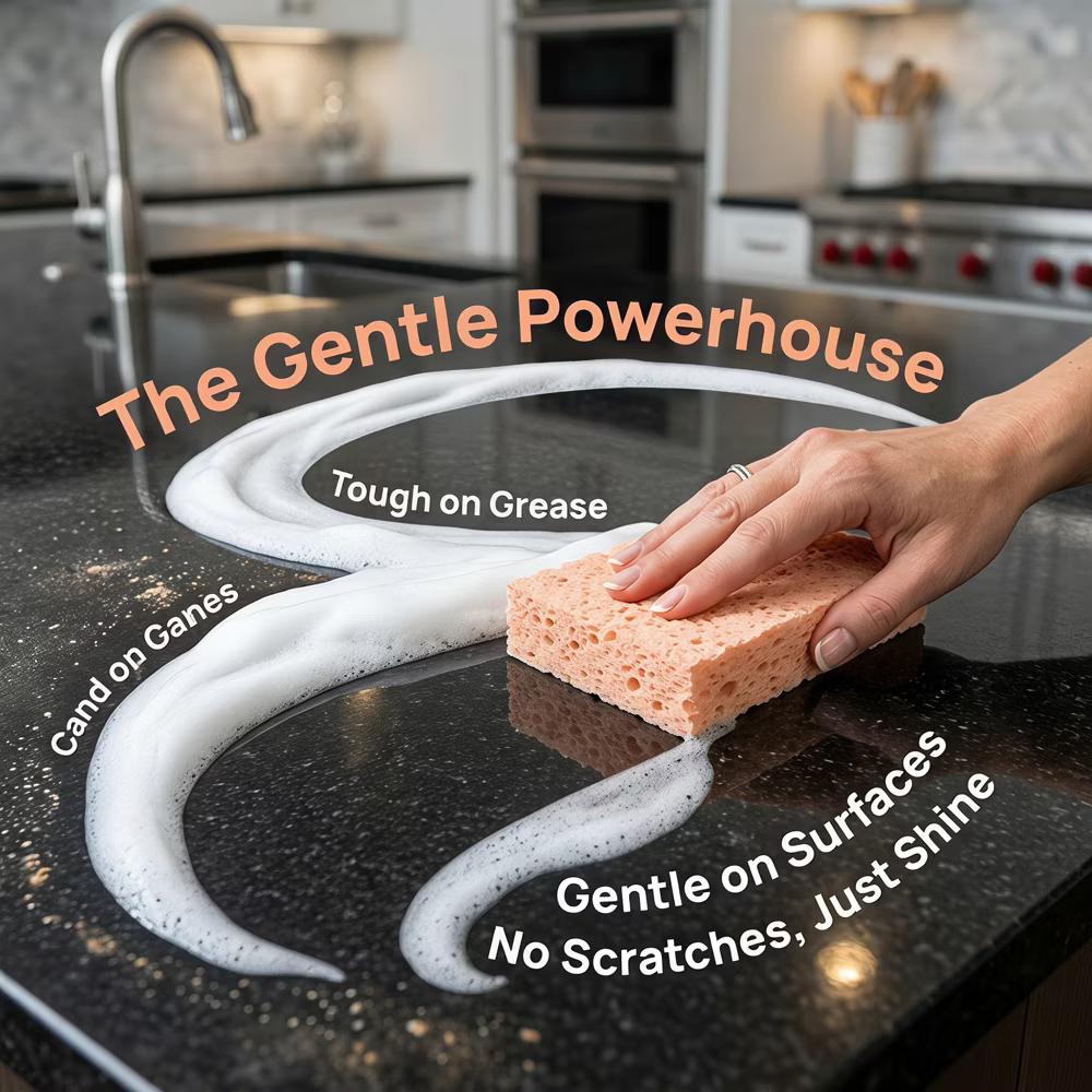 Kitchen Household Cleaning Non-Scratch Cleaning Sponge 6 Pcs - Image 28