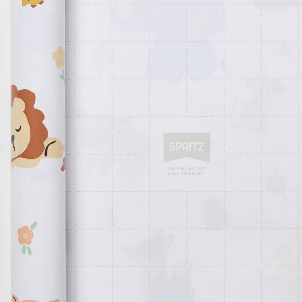 96"x30" Animal Scatter Print Baby Shower Gift Wrapping Paper Colorful - Image 2