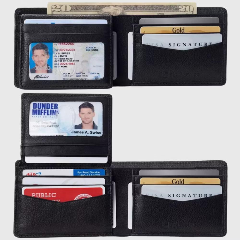 Alpine Swiss Connor Executive Bifold Wallet | Business Passcase for Men | Premium Leather | Dual ID Windows | RFID Blocking | Gift Box Included - Image 4