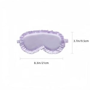 Women's 2-Piece Set Satin Sleep Eye Mask with Soft Padded and Elastic Strap for Comfortable Light Blocking