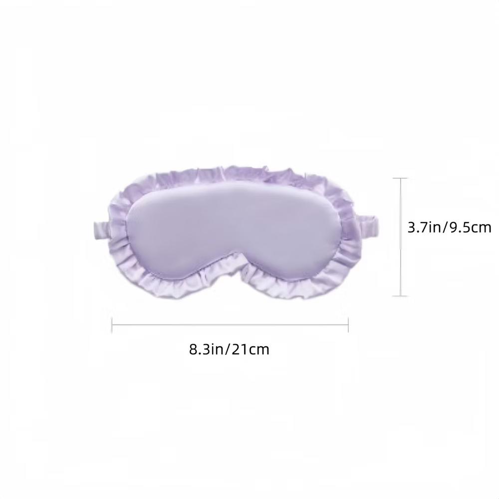 Women's 2-Piece Set Satin Sleep Eye Mask with Soft Padded and Elastic Strap for Comfortable Light Blocking
