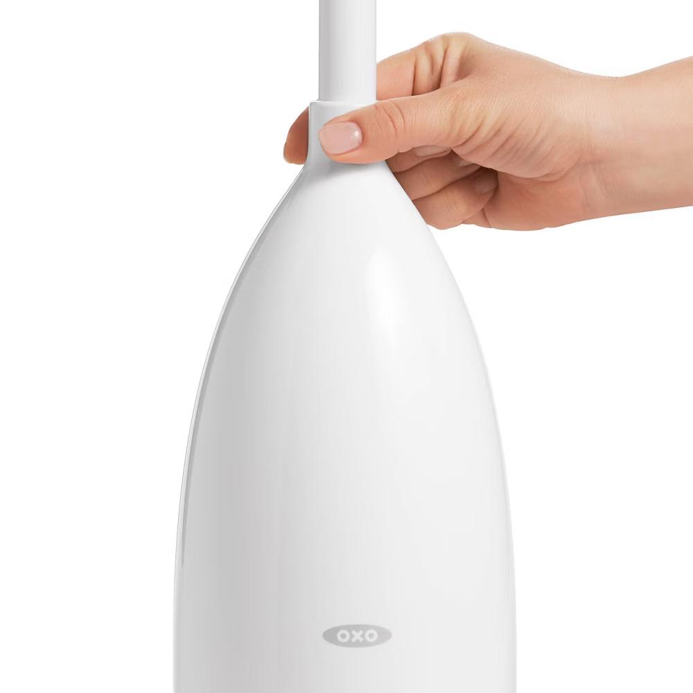 Toilet Brush with Rim Cleaner and Canister: Durable Plastic, Bathroom Cleaning Accessory - Image 5