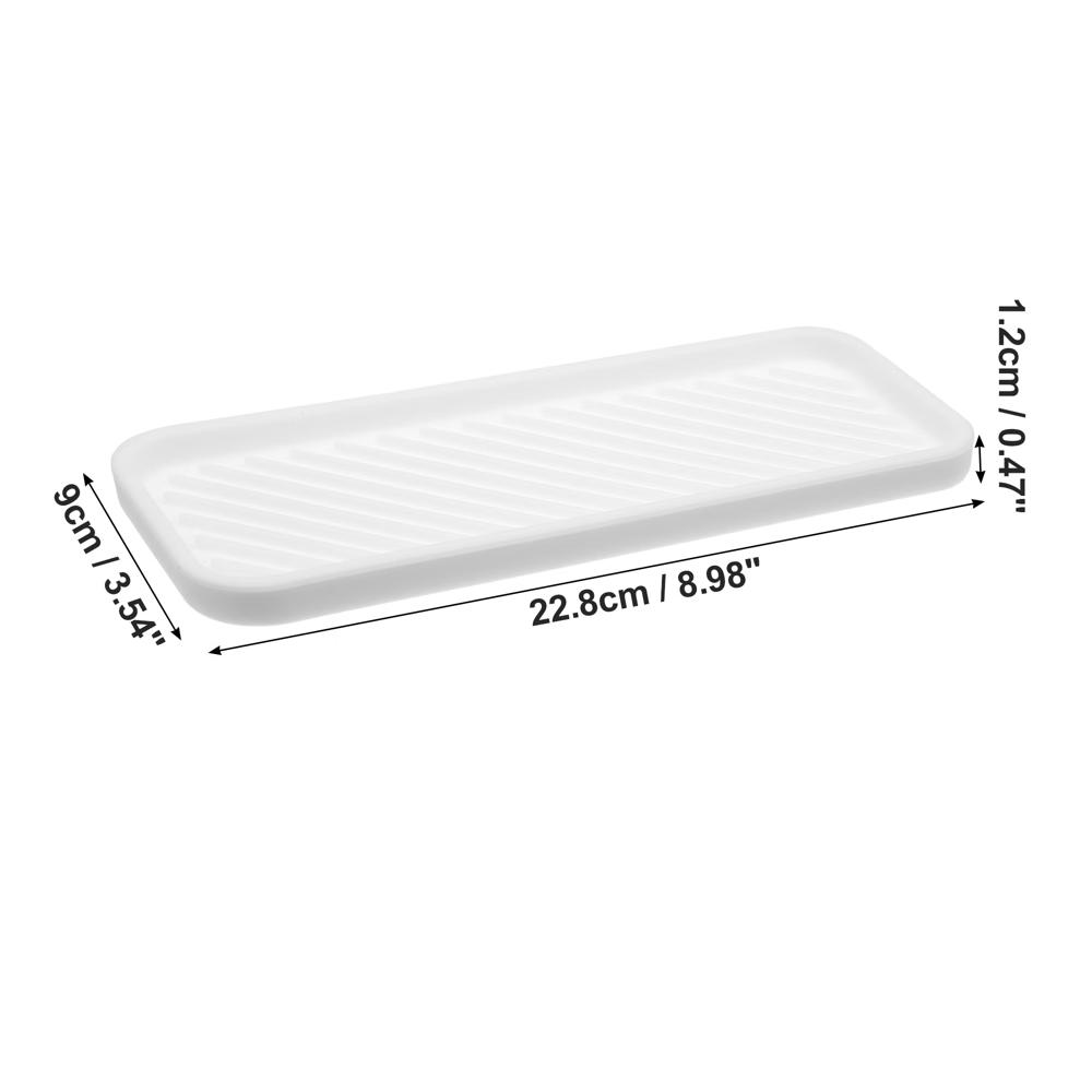 Soap Dish Soap Cleaning Storage Keep Soap Dry for Bathroom Silicone 8.98''x3.54'' 1Pcs - Image 16
