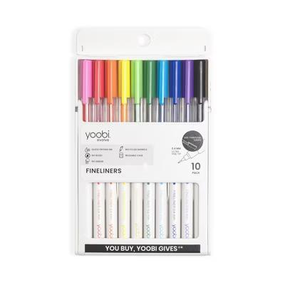 Evolve 10pk Fineliner Pen Brights See-Through, Teacher Supplies - Image 2