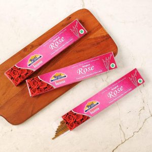Original Rose Incense (Premium Masala Incense Made of Natural Herbs) - Authentic Indian Products