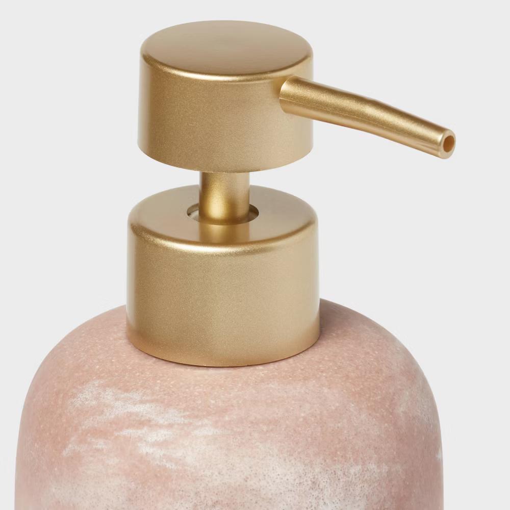 Pink Quartz Resin Soap Pump - Image 3