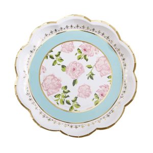 Tea Time Whimsy 9 in. Premium Paper Plates (Set of 32)