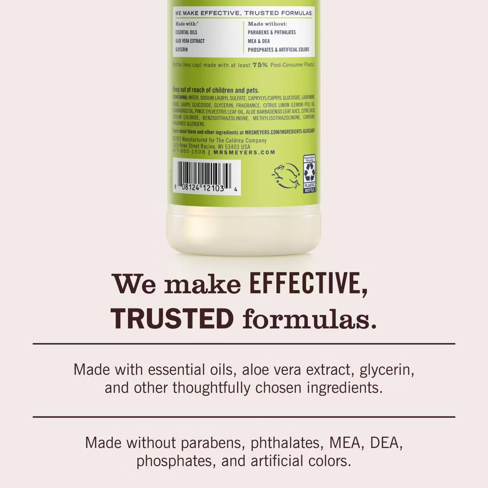 Mrs. Meyer's Clean Day Lemon Verbena Liquid Dish Soap - 16 fl oz - Image 7