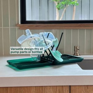 WILLOW Travel Cleaning Pack - Teal Green - 5pc: Silicone, Bottle Brushes