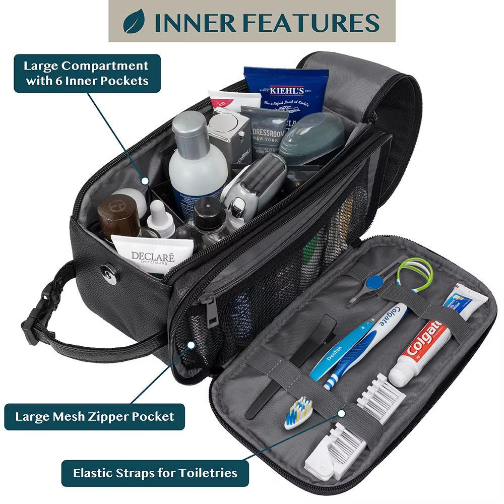 Toiletry Bag for Men, Travel Essentials Shaving Dopp Kit, Water Resistant Cosmetic Makeup Organizer Case - Image 40