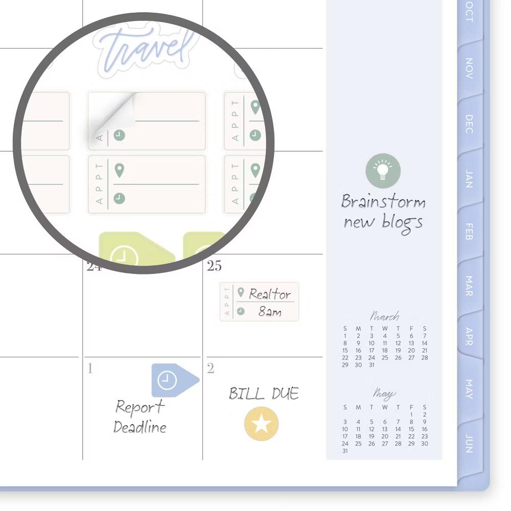 Leah Bisch for Cambridge 8.5"x11" 2026-2027 Large Weekly/Monthly Larkspur Garden - Image 12