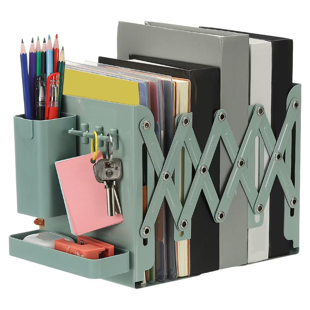 Adjustable Book Ends Heavy Duty Metal Adjustable Bookends Book Holders Organizer - Image 7