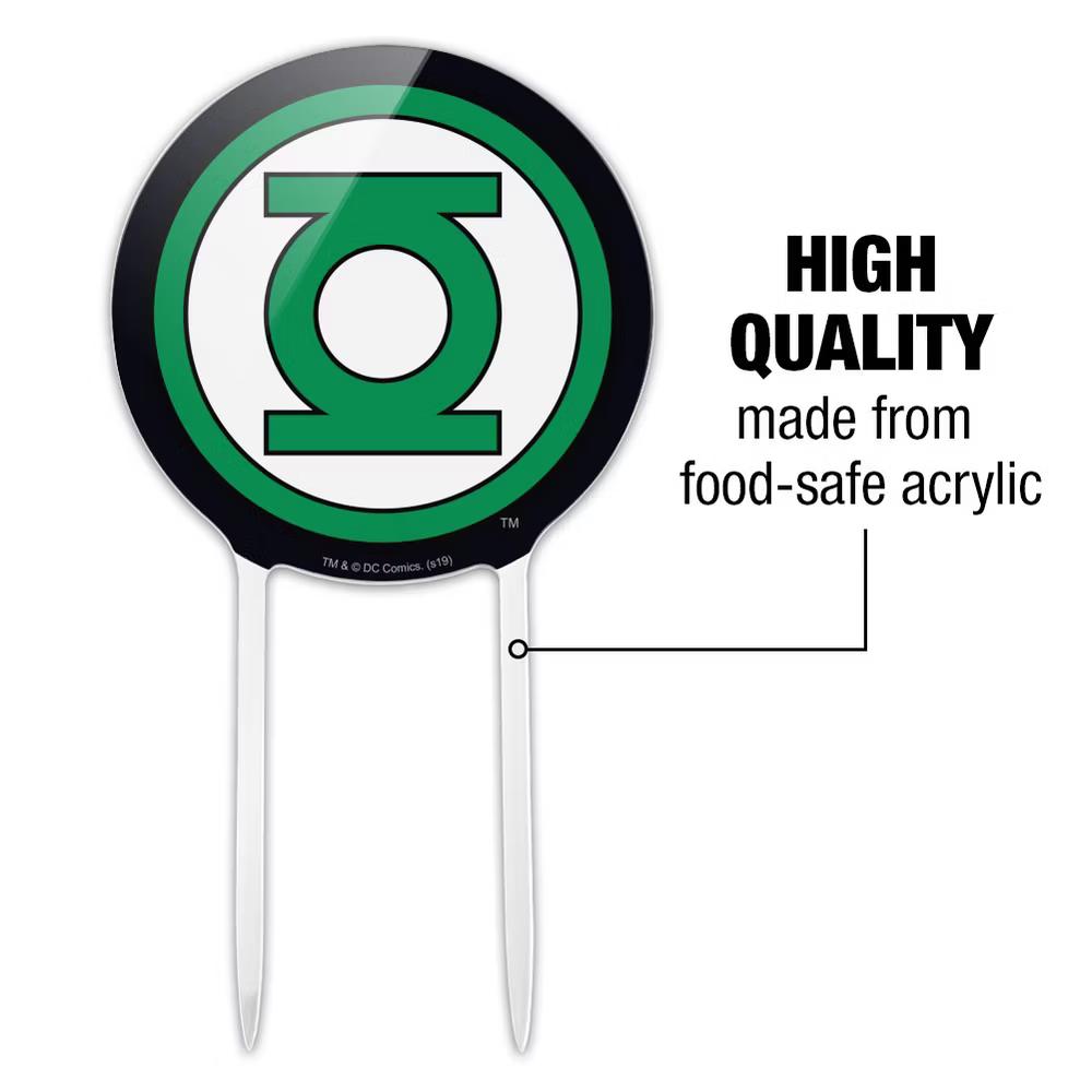 Green Lantern Logo Acrylic Cake Topper - Image 3