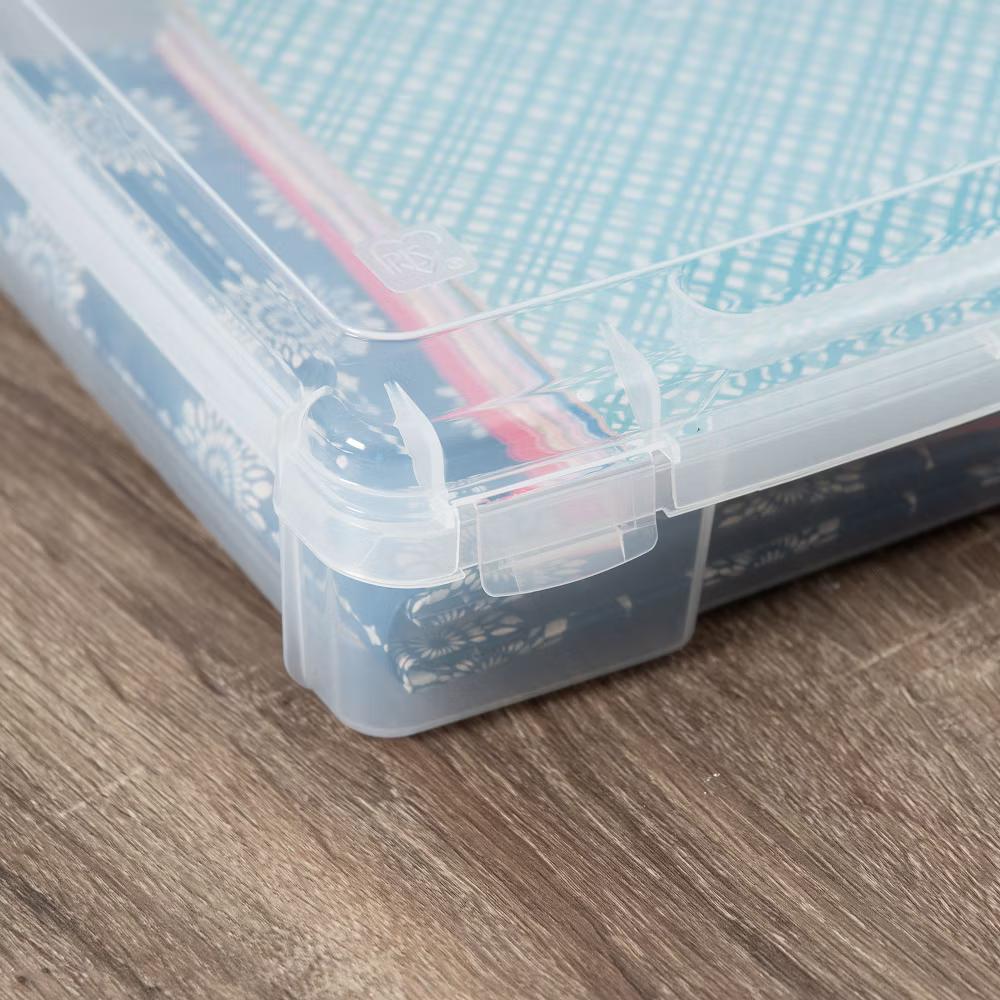 USA Paper Thick Portable Plastic Scrapbook Storage Snap Tight Cases - Image 13
