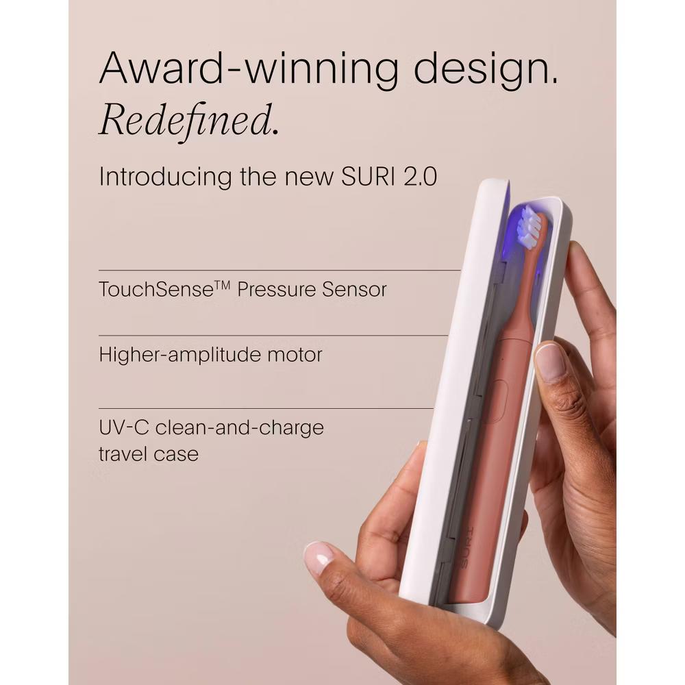 SURI 2.0 Sonic Electric Toothbrush with UV Travel Case and Brush Head - Canyon Sunrise - Image 3