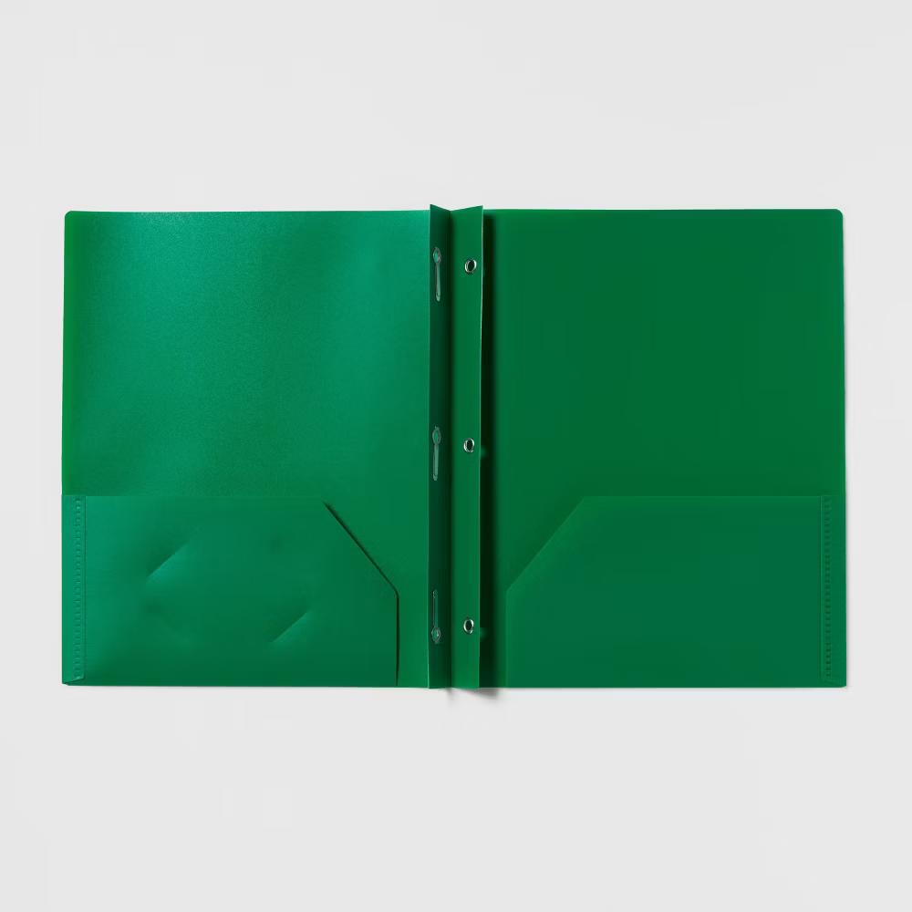 2 Pocket Plastic Folder with Prongs - Image 19