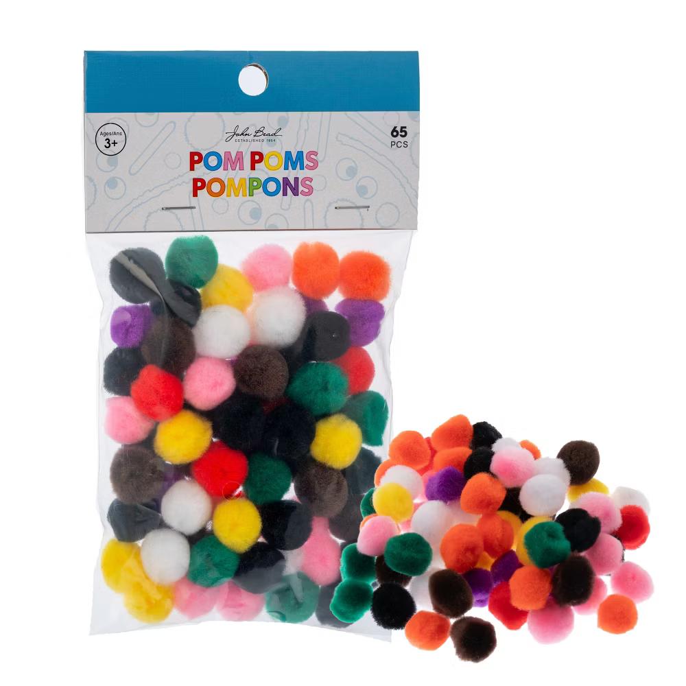 65ct 0.5in Mini Pom Poms for DIY Arts and Crafts, Tiny Acrylic Poms Craft Embellishments - Image 5