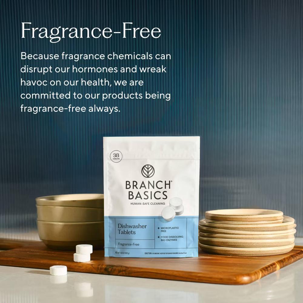 Branch Basics Fragrance-Free Dishwasher Tablets - 38ct: Dye-Free, Sulfate-Free, Removes Grease, Multi-Surface - Image 2