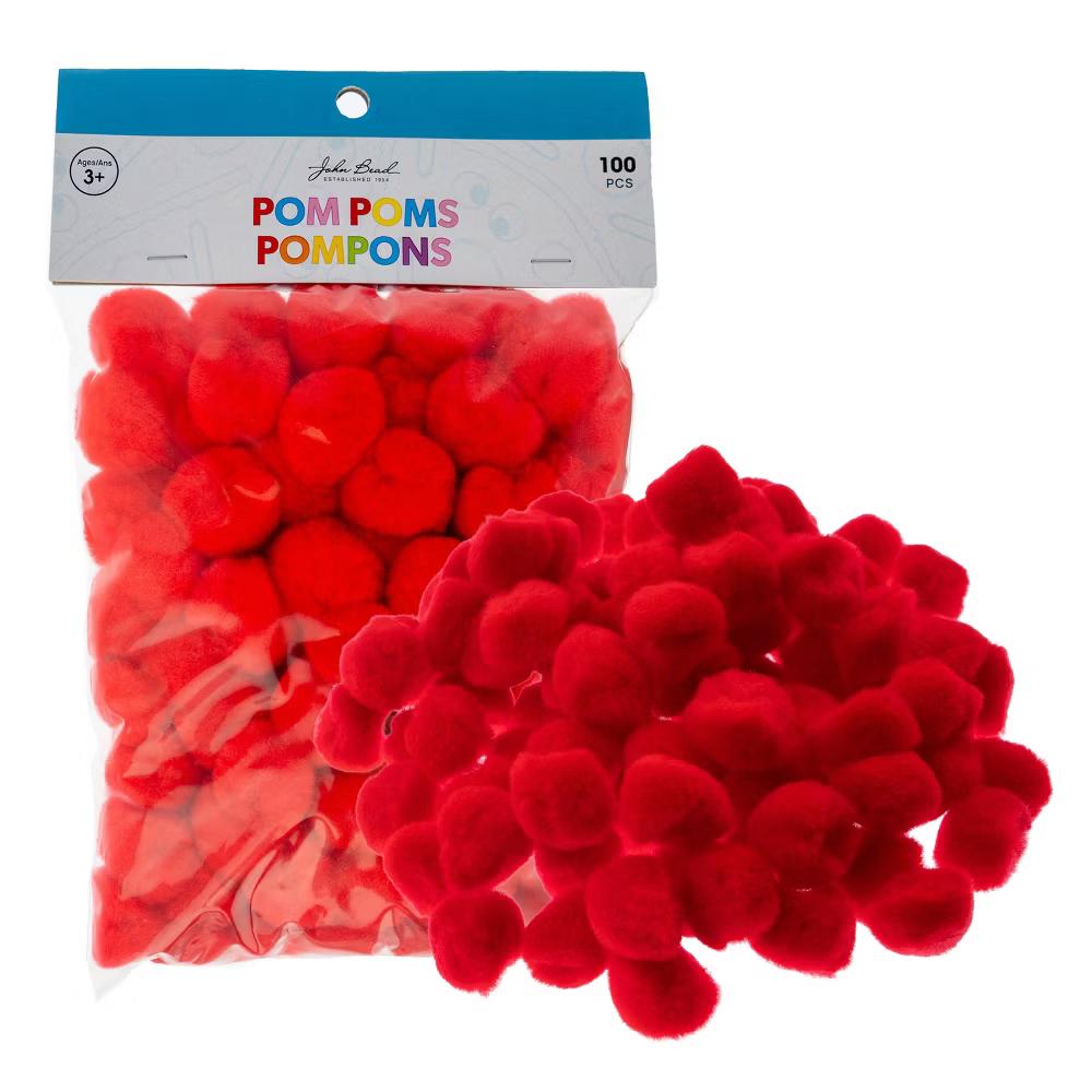 100ct Mini Pom Poms for DIY Arts and Crafts, Tiny Acrylic Poms Craft Embellishments (1 inch) - Image 31