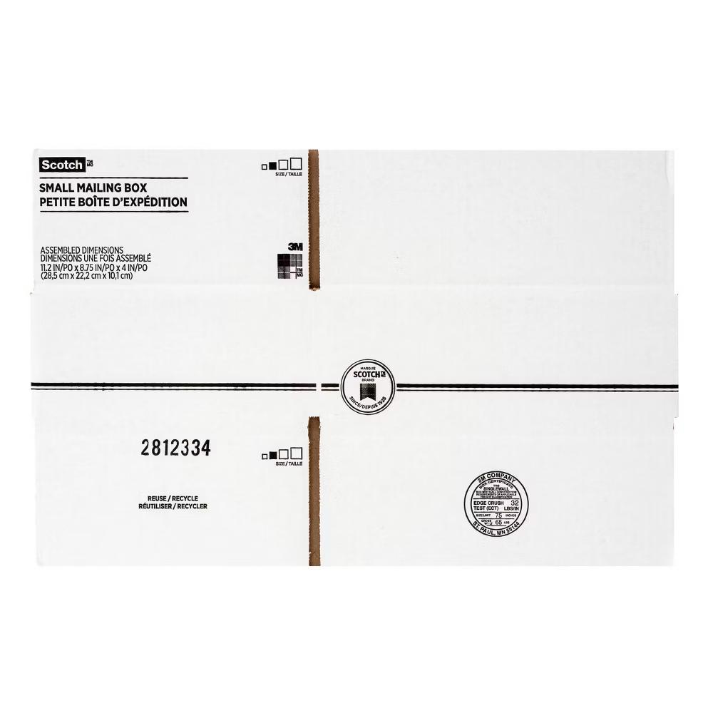 11.25" 8.75" 4" Medium Mailing Box: Cardboard Shipping & Moving Packaging, White, No Closure - Image 4