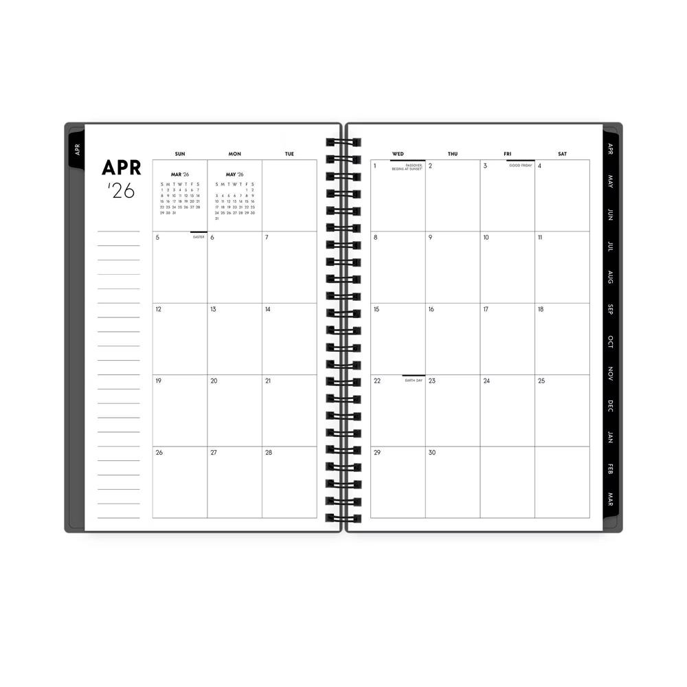 Blue Sky 5"x8" 2026-2027 Planner Gray Weekly/Monthly 15 Months Safety Wirebound - Image 10