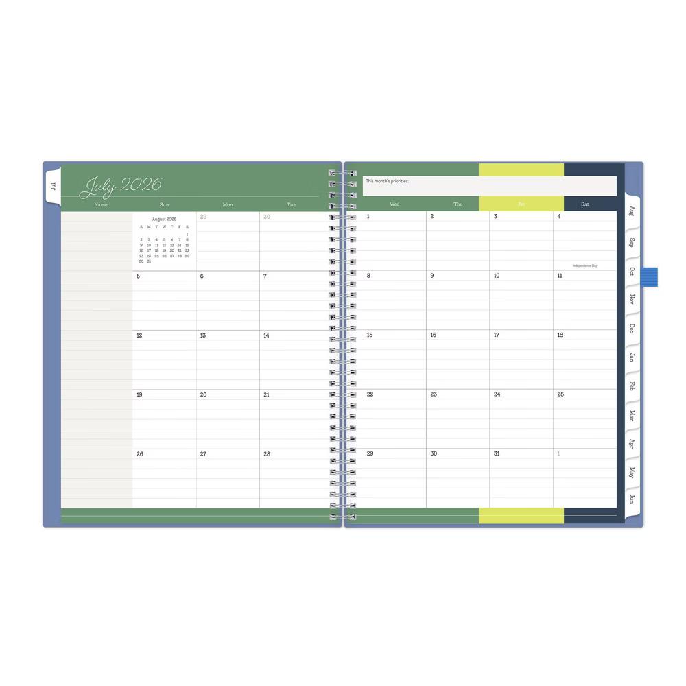 Blue Sky Your Year Parent Weekly/Monthly Planner Wirebound 8.5"x11" Blue Plans - Image 5