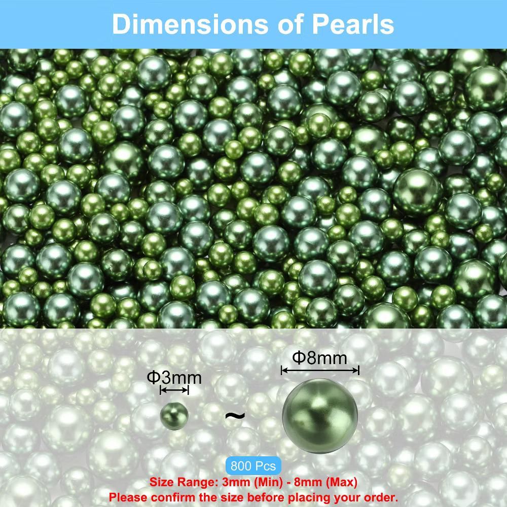 No Hole ABS Round Faux Pearl for Vase Fillers DIY Home Decoration 800 Pcs - Image 35