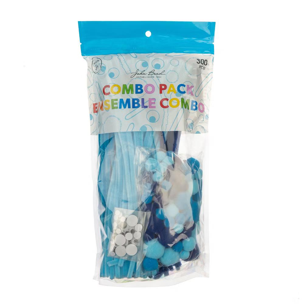 300ct Craft Combo Pack Pipe Cleaners Pompoms Googly Eyes Activity Kits - Image 5