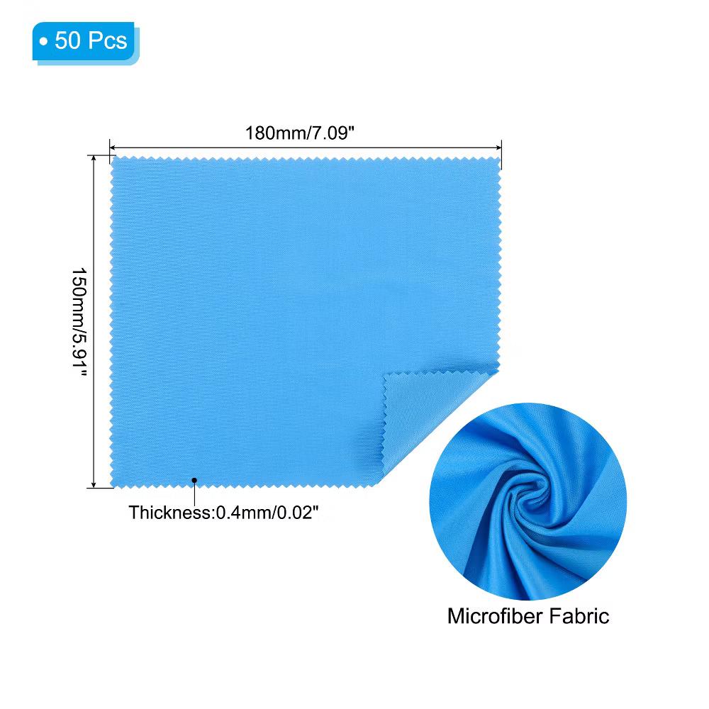 Eyeglass Microfiber Soft Lightweight Cleaning Cloth 50 Pcs - Image 3