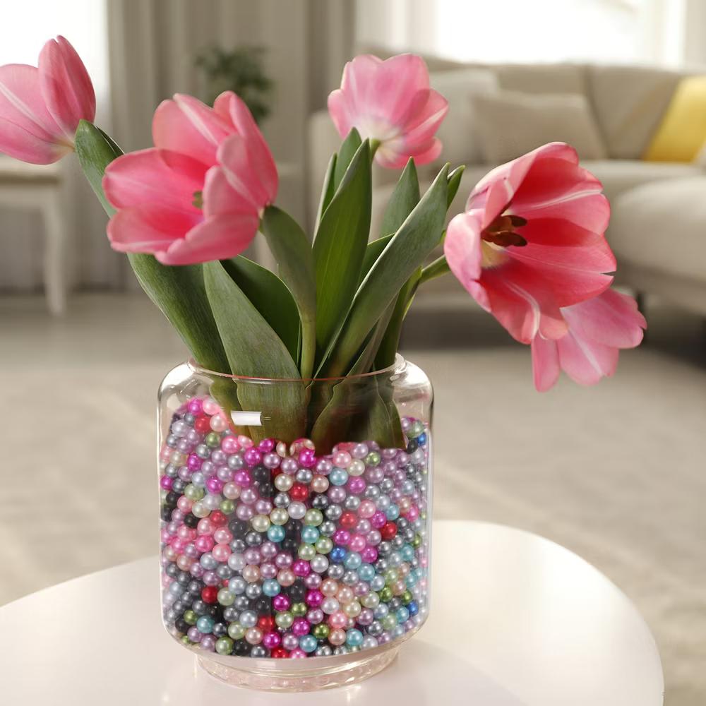 No Hole ABS Round Faux Pearl for Vase Fillers DIY Home Decoration 800 Pcs